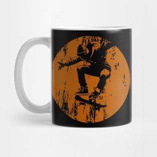 Grunge Urban Skateboarder Graffiti Style - Orange Mug